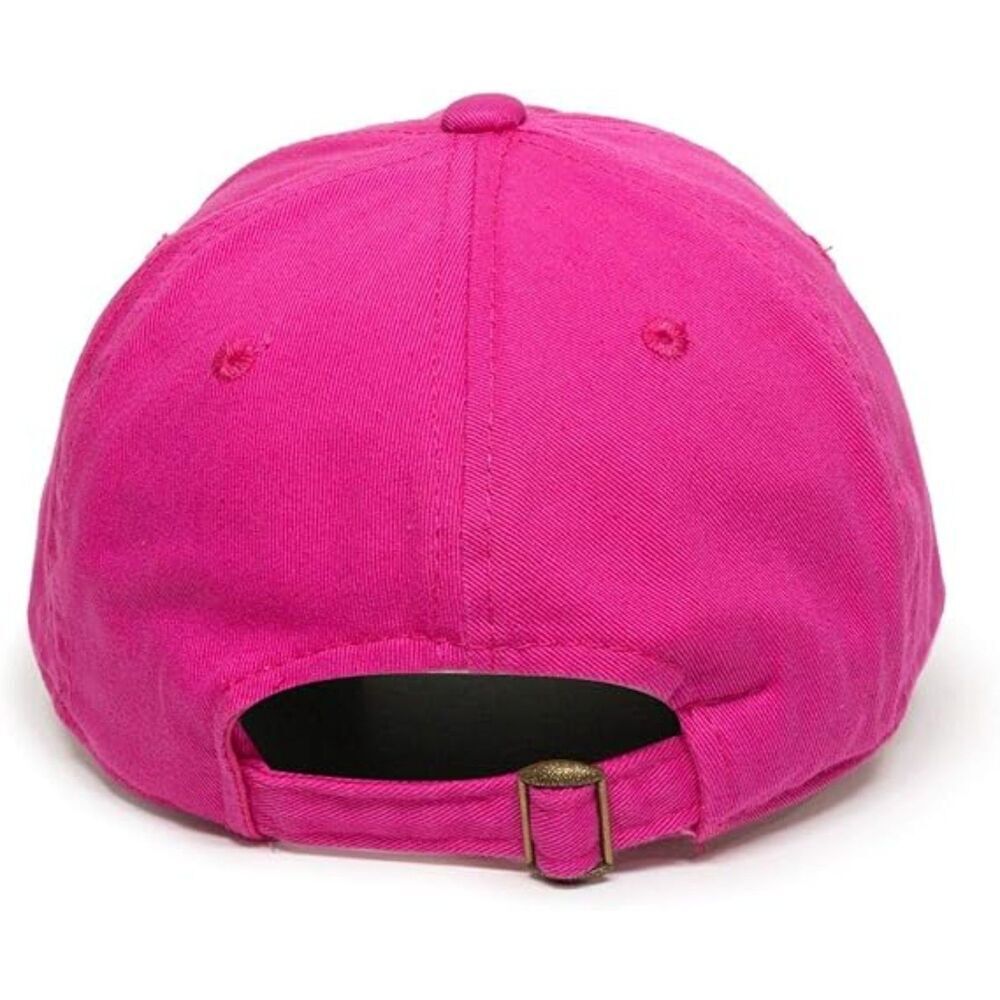Unisex Hot Pink 100% Cotton Soft Adjustable Buckle Classic Plain Baseball Cap - Picture 2 of 2